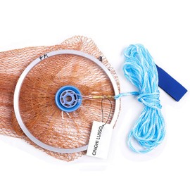 Saltwater Fishing Cast Net with Aluminum for Bait Trap Fish Throw Net,Size 3ft/4ft/5ft/6ft/7ft/8ft/9ft/10ft/11ft/12ft Radius Tire Lines Freshwater Casting Nets (3FT/0.9m Radius)