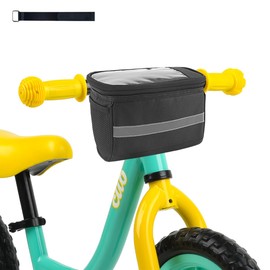 MATTISAM Kids Bike Handlebar Bag with Phone Mount and Cooler - Front Bike Basket for Toddler Kids Girls Boys Scooter and Men Women Road Mountain Bicycle