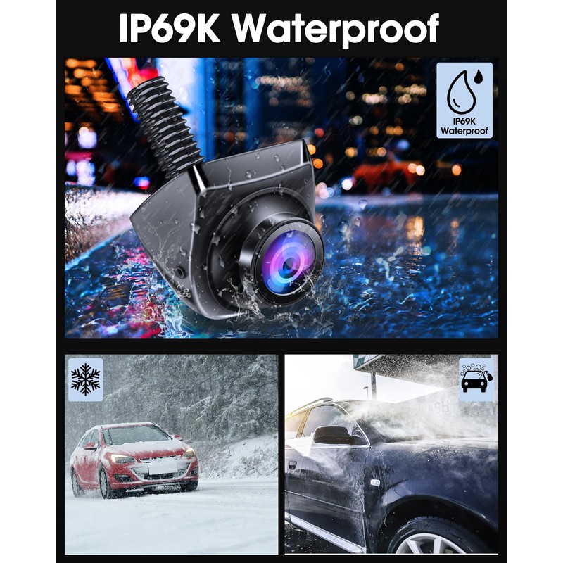 【360°Rotatable】 AHD 1080P Backup Camera for Car Truck Back Up