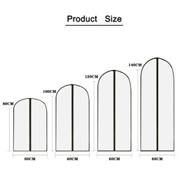 Garment Covers Dustproof Clothes Covers Moth Proof Coat Bag with Zip PEVA Translucent Dress Cover Waterproof Anti-mite Breathable Suit Protector (10 pieces, 60×120)
