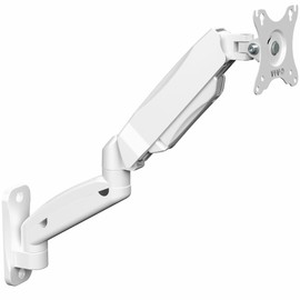 VIVO Single Monitor Counterbalance Wall Mount for 32 inch Screens up to 19.8 lbs, Full Motion, Max VESA 100x100, White, MOUNT-V001GW