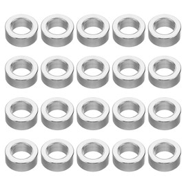 PATIKIL M6 Round Aluminium Spacer Metal 6.2 mm ID x 10 mm OD x 4 mm L Thickness Aluminium Spacer 1/4 Inch ID Screw Distance for 1/4 Inch or M6 Screw Bolts Pack of 20