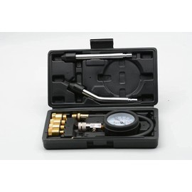 ZJERYL GULL 8PCS Compression Tester, Engine Compression Tester kit Professional Petrol Gas Engine Cylinder Pressure Gauge 0-300 PSI Automotive Tool for Motorcycle Car Truck (Plastic Black)