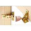 QWORK Brass Heavy Duty Elbow Latch Cabinet Door/Window Catch, 4