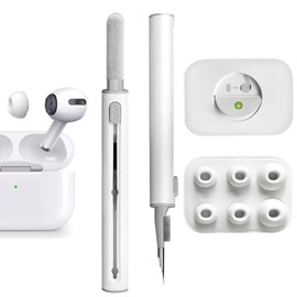 New 3-in-1 Cleaner Kit with 3 Pairs Ear Tip Replacement for AirPods Pro 2nd/1st Generation，Silicone Ear Tips with Noise Reduction Hole Compatible with Airpod Pro (S/M/L)