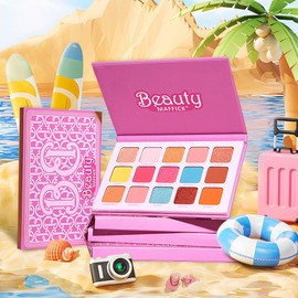 MAFFICK Paleta de Sombras de Ojos, 15 Colores, Acabados Mate y Brillante, Resistente al Agua y al Sudor, Larga Duración