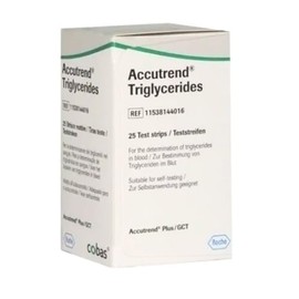 ACCUTREND - Tiras Reactivas para Triglicéridos Caja con 25 Tiras