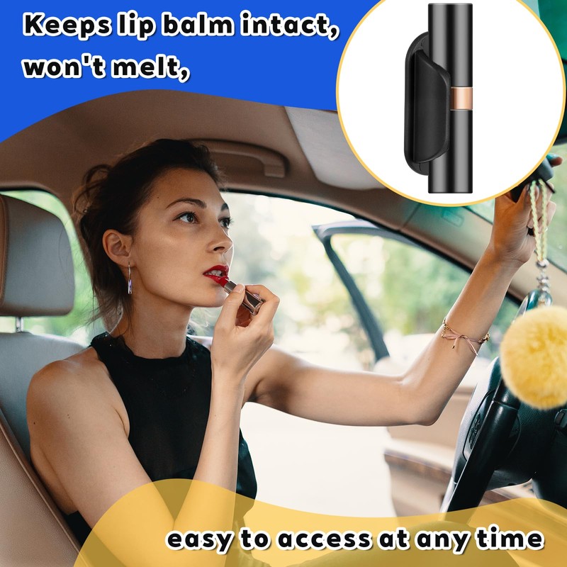 YBEATY 4 Pcs Car Lip Balm Holder Universal Silicone Chapstick