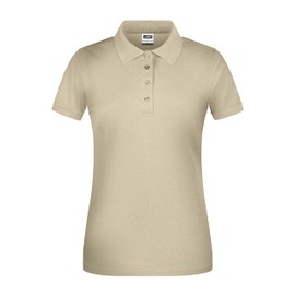 James & Nicholson Women's Organic Workwear Polo Shirt - Slightly Tailored Polo Shirt for Work and Leisure, stone, XXL