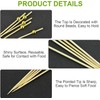 110 Pieces Fruit Picks Cocktail Picks Gold Bead Picks Skewers