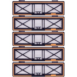 Neutop Orange Replacement H13 HEPA Filters Compatible with Neato D10, D9, D8, D7, D6, D5, D4, D3, Robotic Vacuum Cleaners, 5-Pack.