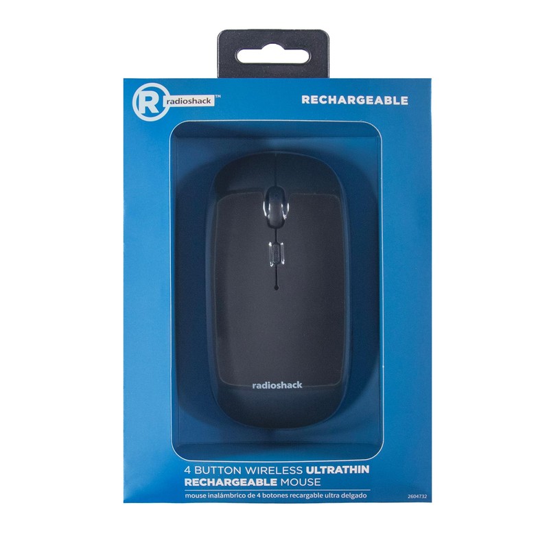 RadioShack Rechargeable Wireless Bluetooth Mouse with 4 Buttons, Wireless Mouse
