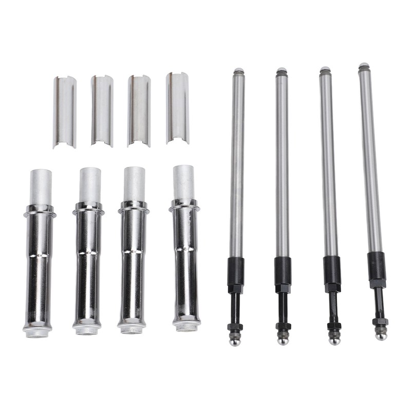 24PCS Adjustable Pushrods Cover Kit 0928 0023 Chrome Push Rod