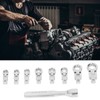 9Pcs Interchangeable Ratchet Wrench Chromium Vanadium Steel Box Wrench Set