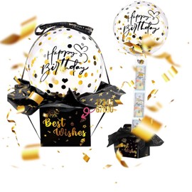 ClcIosis Pack of 45 Upgraded Money Gifts Birthday Surprise Box DIY Mystery Box Money Gift with Balloons Pull Up Money Gifts Packaging for Your Family Children Friends