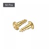 sourcing map Wood Screws M3.5 x 12mm Slotted Round Head