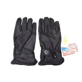 Longhorn Black Wax Leather Gloves Durbale Waterproof Rodeo Glove Outdoor Work (Black, XXL)