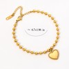 18K Gold Plated Women's Bracelet with Heart Beaded Design -