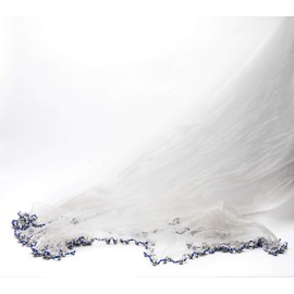 Wide Open Mesh Casting Net 1lb per ft with Round Leads Fishing Bait Ballyhoo Mullet 6/7/8/10/12