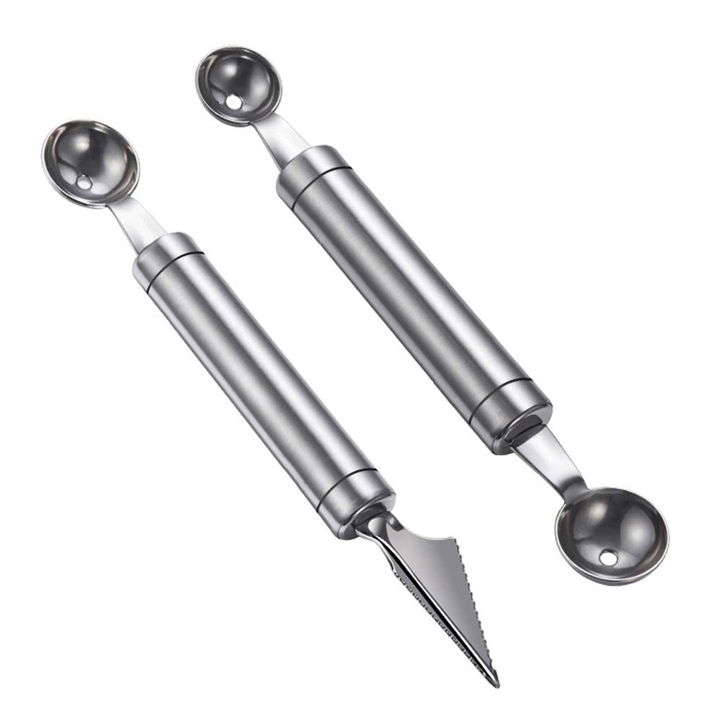 alladaga Set of 4 Melon Spoons Ball Cutters Dual Purpose