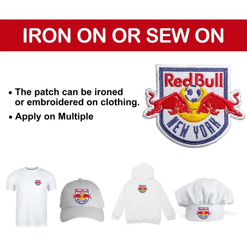 Unbranded New York Red Bulls MLS Club Logo Iron On