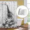 African Elephant Shower Curtain Funny Elephant Taking Shower Bathroom Curtain