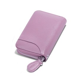 GADIEMKENSD Improved Wallet RFID Skimming Prevention Leather Case for Men and Women, purple