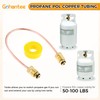 gohantee High Flow Copper Propane Gas Pigtail POL x POL