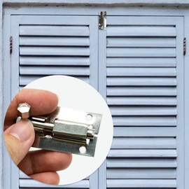 2 Pack Door Latch, Stainless Steel Sliding Bolt Latch Lock,Small Plate Latches for Securing Internal Doors for Bedrooms, Bathrooms, Cupboards and Storage Units, 2 Inch (Silver)