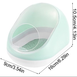 SAHENITEANA Casa de hámster, baño de hámster, contenedor de baño de Arena de hámster, baño de bañera de hámster, Caja de baño Transparente, tazón de baño de hámster