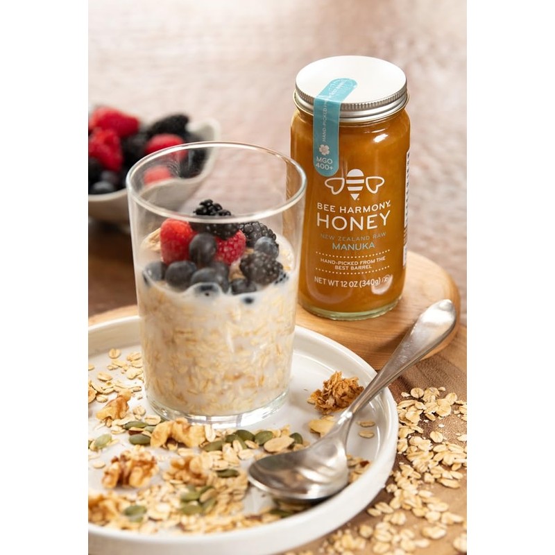 Bee Harmony Raw Manuka Honey, 400+ MGO, New Zealand, 12