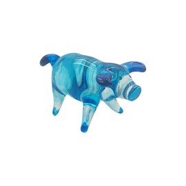 VIE Naturals Hand Blown Glass Sculpture, Pig