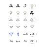 Switch Sticker Set with 24 Stickers Light Stickers and Fan