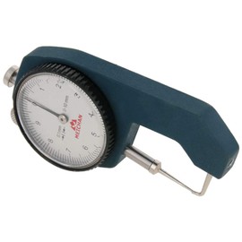 Utoolmart Dial Thickness Gauge, Flat Head Thickness, 0-10mm Tester Dial Measuring Tool for Paper Leather Cloth Paper, Film, Wire