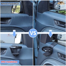2Pcs Car Cup Holder Compatible with Ford Maverick 2022-2025 Inner Door Panel Cup Holder Expander Drink Water Stand Front Door Driver/Passenger Side Panel Cup Bottle Mount Organizer Tray Accessories