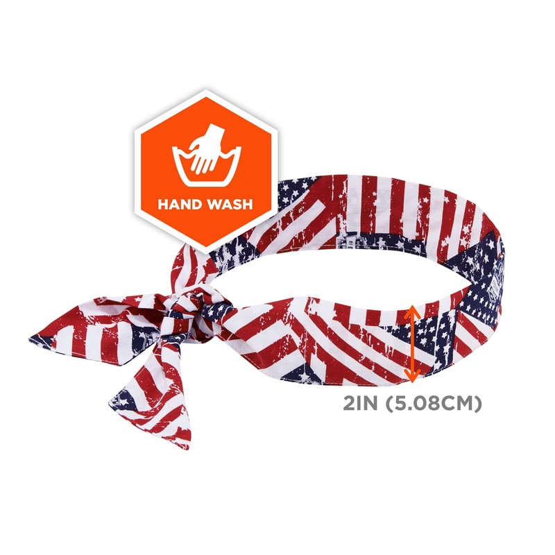 Ergodyne Chill Its 6700 Cooling Bandana, Lime, Evaporative Polymer Crystals