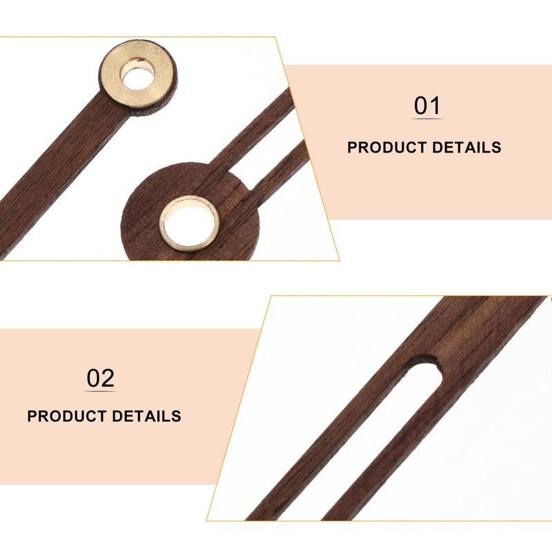 Mipcase 5 Sets Wooden Clock Hands Precision Cross Stitch Clock