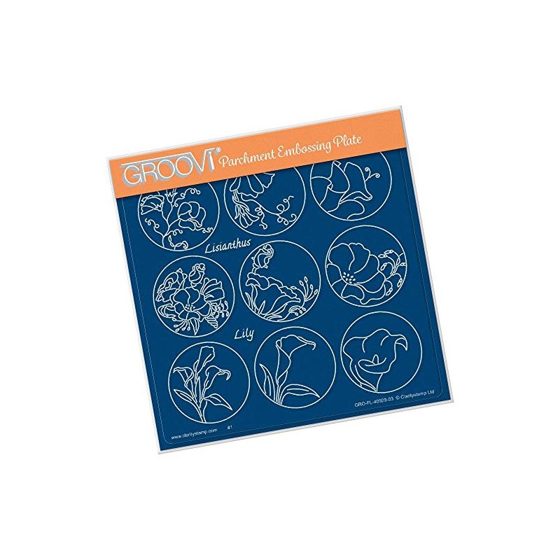 Linda's 123 Flowers A5 Square Groovi Plate (B - Sweet