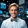 Colorful Fun Pattern Pre-Tied Bow Tie Mens Floral Space Adjustable