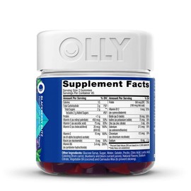 OLLY Men's Multivitamin Gummy, Vitamins A, C, D, E, B, Zinc, Blackberry Flavor
