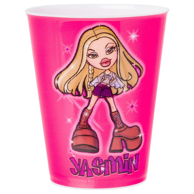 Silver Buffalo Bratz Airbrush Sparkle Juego de 4 vasos de