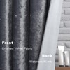 TAMGHO Crushed Velvet Shower Curtain for Bathroom, Dark Grey, 72x72