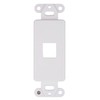 1 Port Decora Wall Plate Keystone Insert, 1 Single Gang