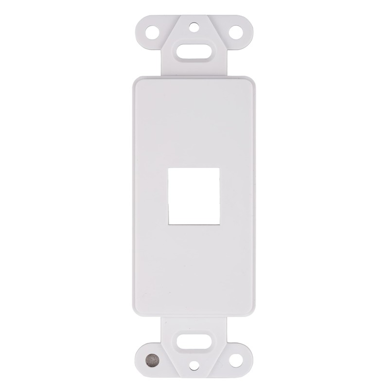 1 Port Decora Wall Plate Keystone Insert, 1 Single Gang