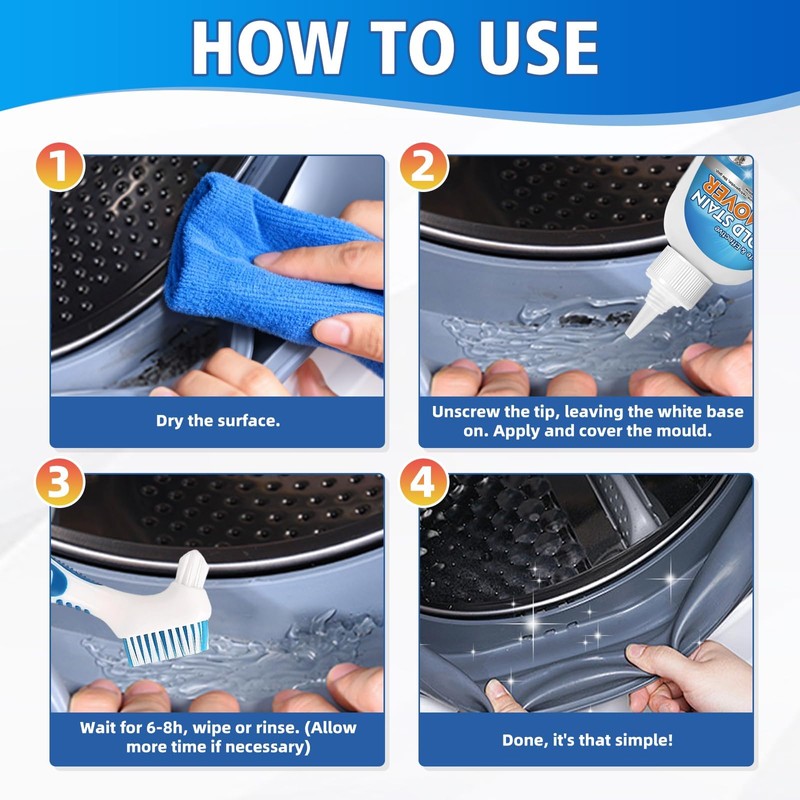 Mold Stain Cleaner Gel, 8 Fl Oz Household Washing Machine