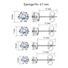 JewelrieShop Earrings for Women Studs Set Stainless Steel CZ Earing
