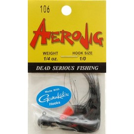 Aerojig Company Marabou Series Jigs, Black Flame