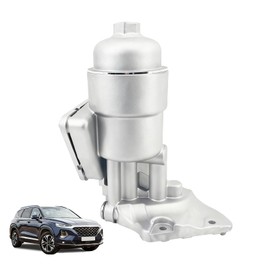 Aluminum Oil Filter Housing for Kia Sorento & Hyundai Santa Fe 3.3L 3.5L V6 - Upgrade Replacement for 26300-3CAB0 - Also Fits Kia Sedona Cadenza Hyundai Azera 2012-2019