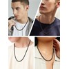 ChainsHouse Men's Necklace, Chain Only, Surgical Stainless Steel, Silver, Hypoallergenic,