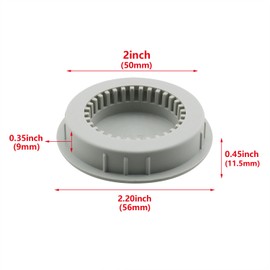 HJGarden 4PCS 50mm/2inch Hidden Heat Dissipation Ventilation Hole Round Plastic Air Vent Ventilation Furniture Cabinet Closet Invisible Grille Cover Diffuser Ventilation Hole, Gray